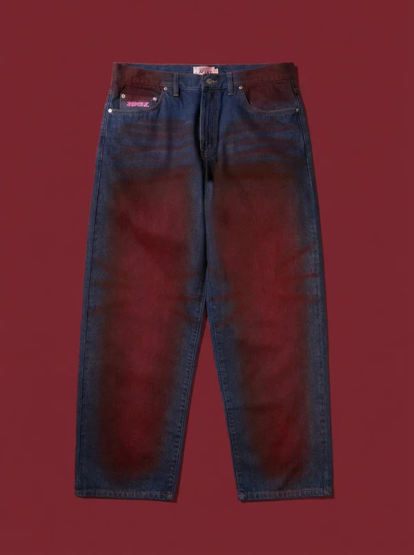 Awake NY Orchard Street Baggie Jeans - Red
