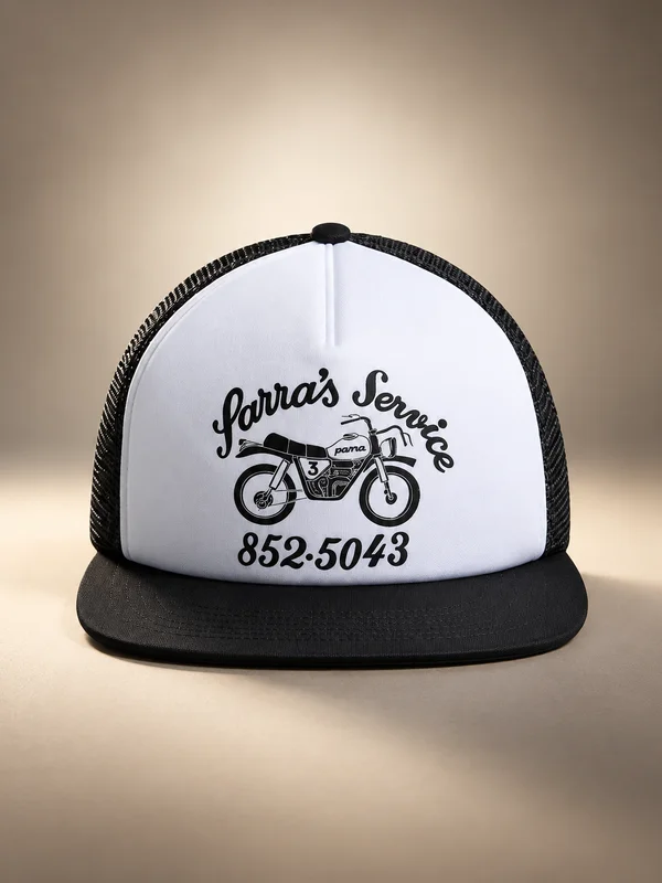 by Parra Moto Service 5 Panel Hat - Black