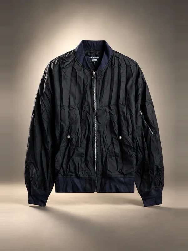CDG Homme Wool Twill Blouson Jacket - Navy