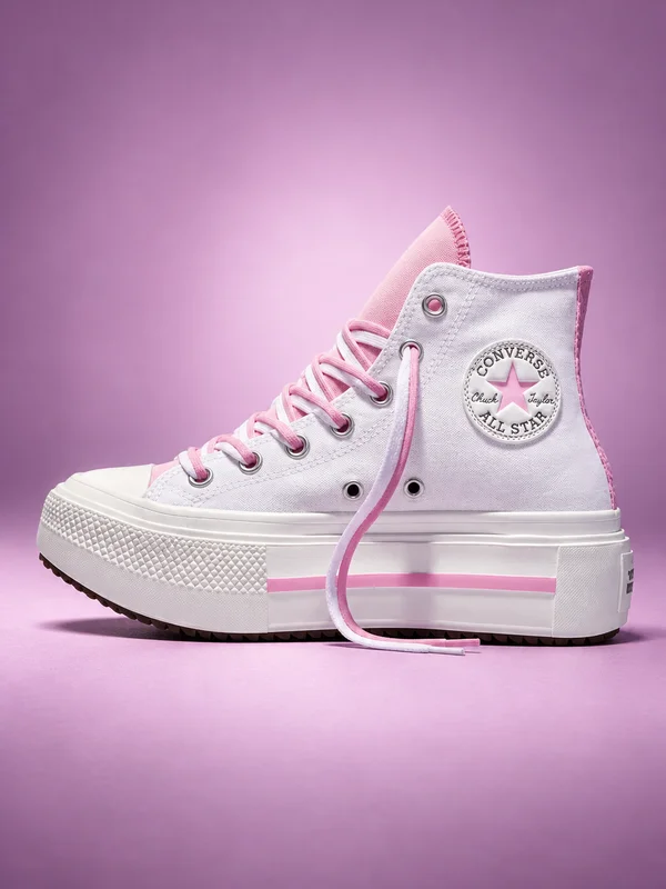 Converse x Hello Kitty® and Friends Chuck Taylor All Star Lift Double Stack My Melody™ & Kuromi™ White/Pink/Purple