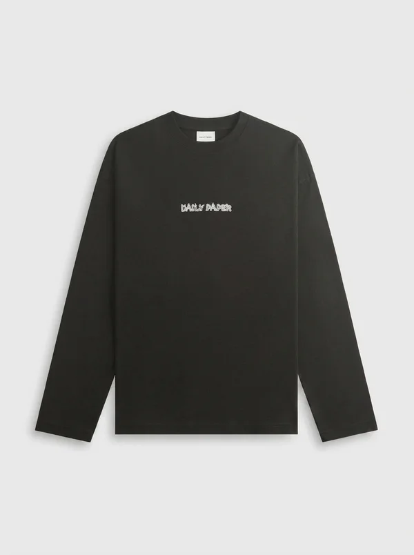 Daily Paper Burning Shield Long Sleeve Tee - Black