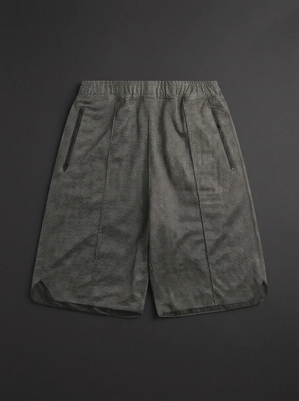 Engineered Garments Lurex Knit Jersey BB Short - Black / Silver