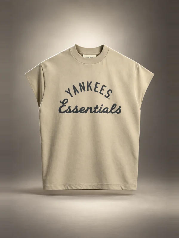Essentials Yankees 90's Cut Off Tee - Seal