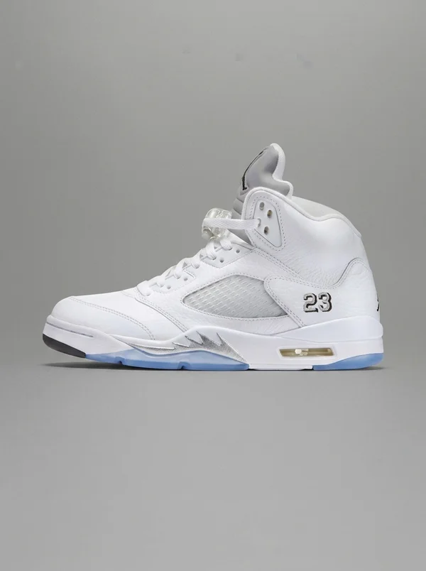 Air Jordan 5 White / Black / Metallic Silver
