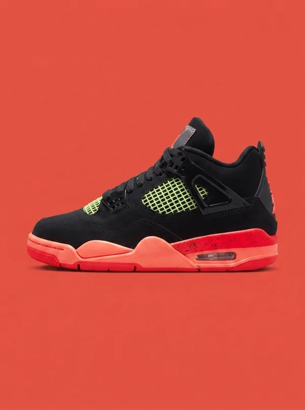 Jordan Retro 4 Black/Red/Orange