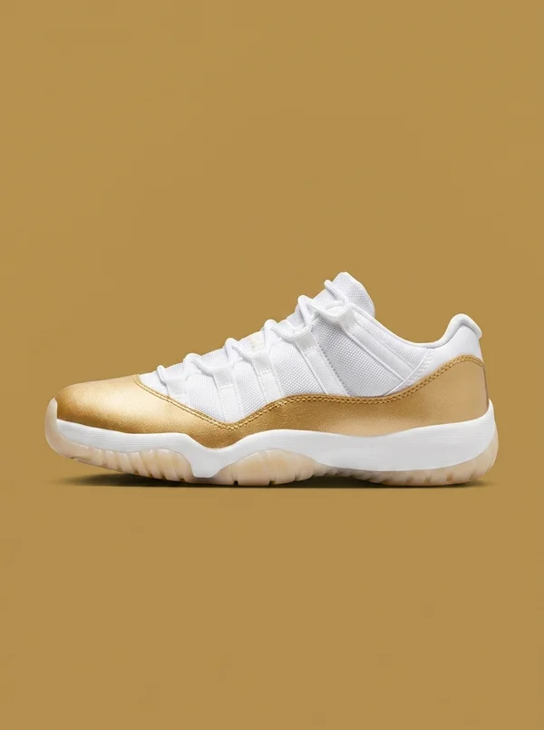 Jordan Women's Air Jordan 11 Low "Mother's Day" White and Metallic Gold