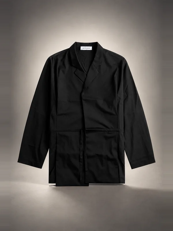 Kiko Kostadinov Laan Gathered Blazer - Crow Black