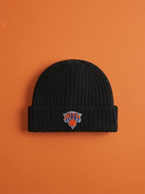 Kith for the New York Knicks Superman Logo Beanie - Black