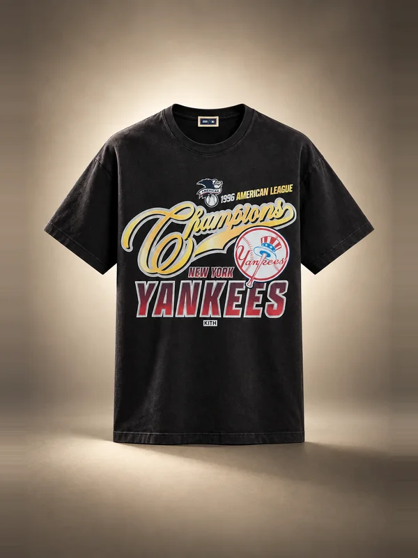 Kith for the New York Yankees Champions Vintage Tee - Black