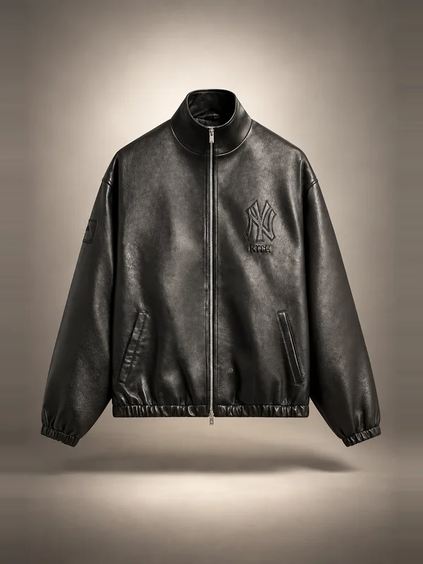 Kith for the New York Yankees Leather Ames Jacket - Black