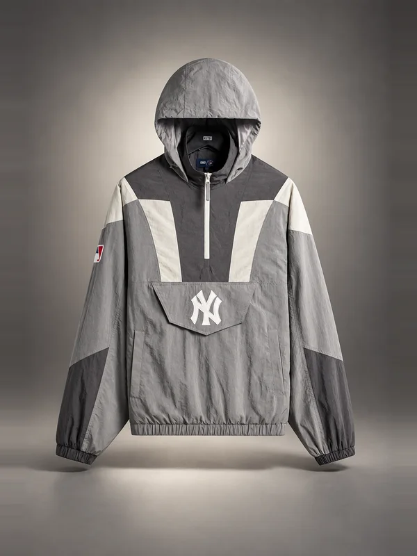 Kith for the New York Yankees Nylon Dante Pullover Jacket - Skyscraper