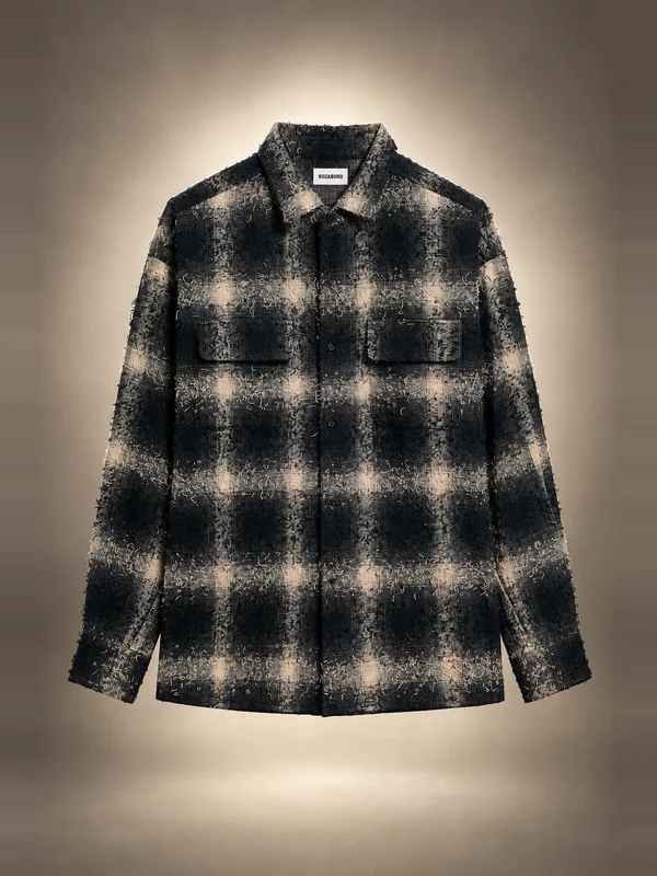 KOZABURO Boxy Fit Flap Pocket Shirt - Black