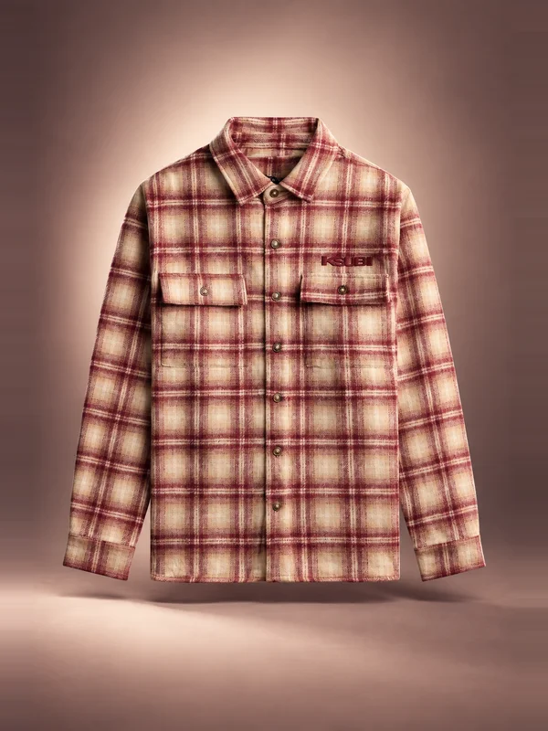 Ksubi Sott Rosebowl Long Sleeve Shirt - Burnt Berry