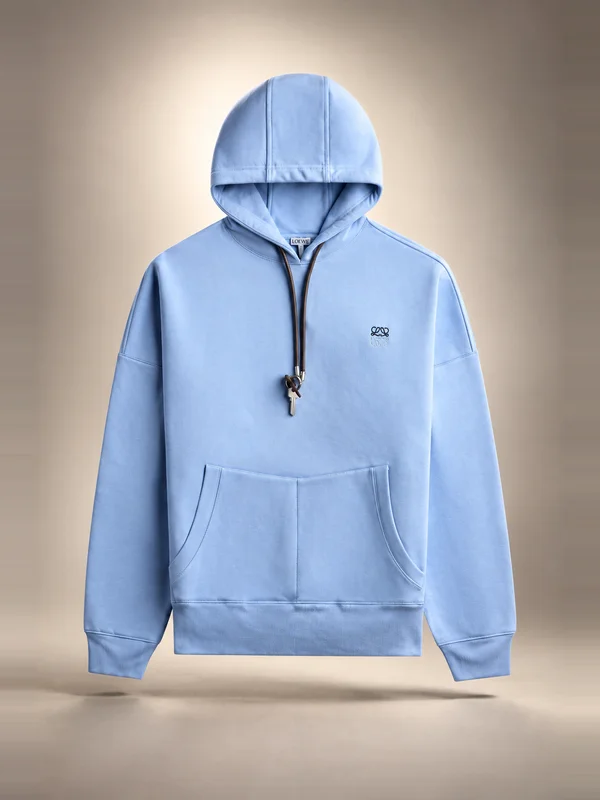 Loewe Cotton Hoodie - Light Blue