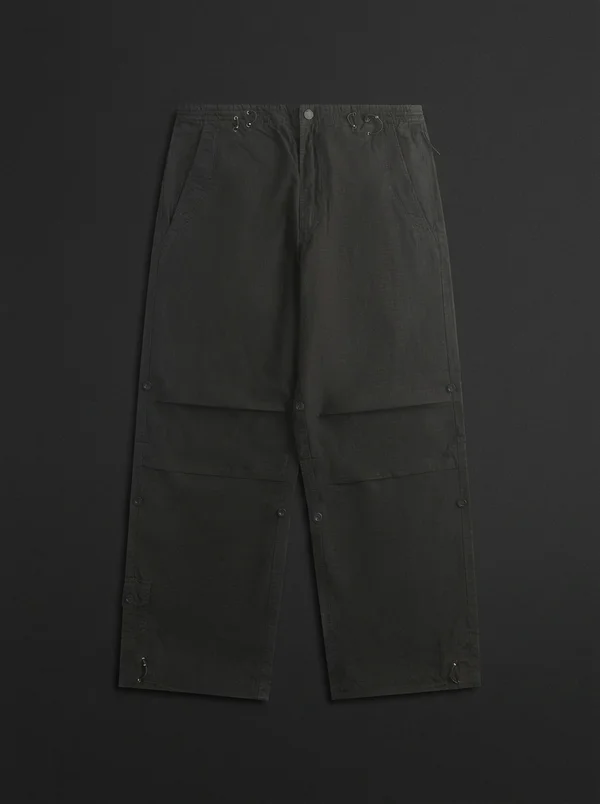 Maharishi 7218 Hemp Ripstop Loose Fit Snopant - Black