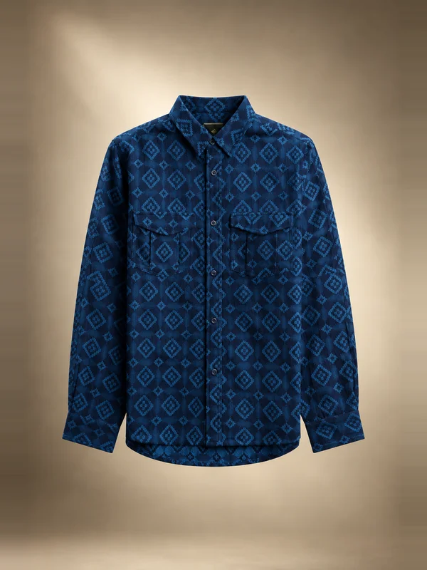 Maharishi Komon Aizome Custom Shirt - Blue