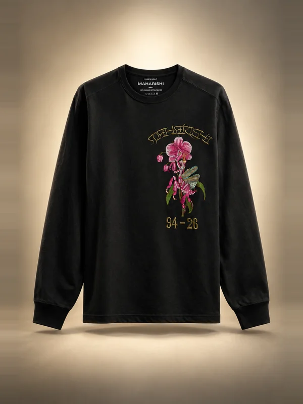 Maharishi Orchid Mantis Long Sleeve Tee - Black