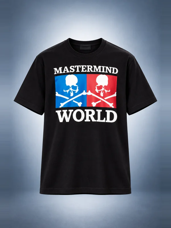 MASTERMIND WORLD Black MW Two-Tone Motif Logo SS T-shirt