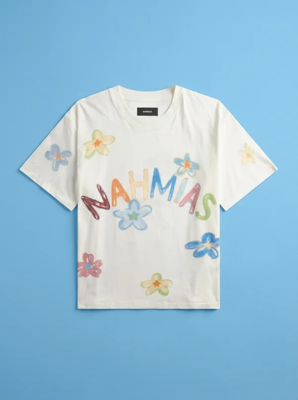 NAHMIAS Super Bloom Boxy Tee - White
