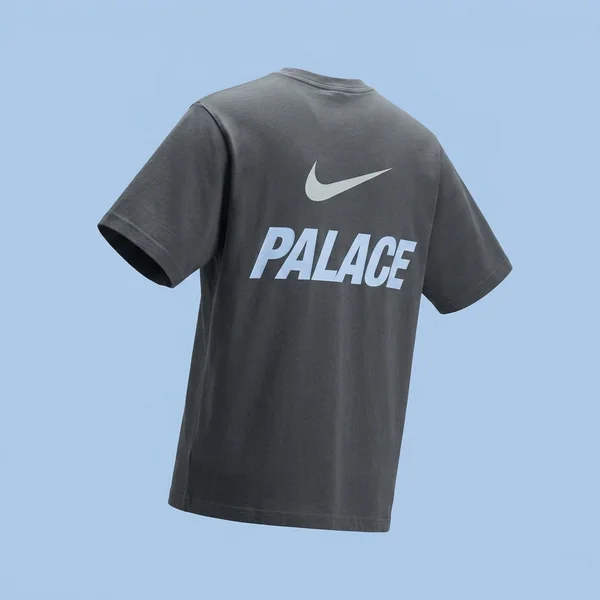 Palace Nike Font Swoosh T-Shirt Charcoal