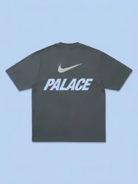 Palace Nike Font Swoosh T-Shirt Charcoal