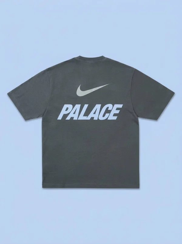 Palace Nike Font Swoosh T-Shirt Charcoal