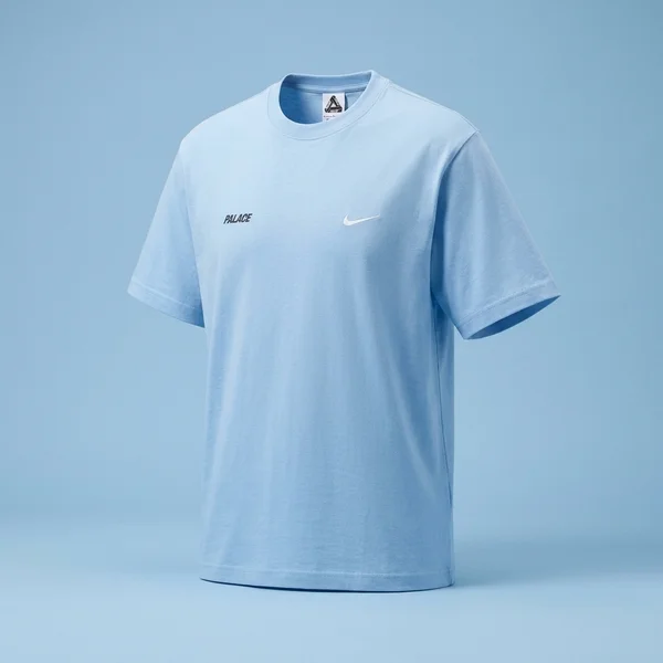 Palace Nike Font Swoosh T-Shirt Sky Blue