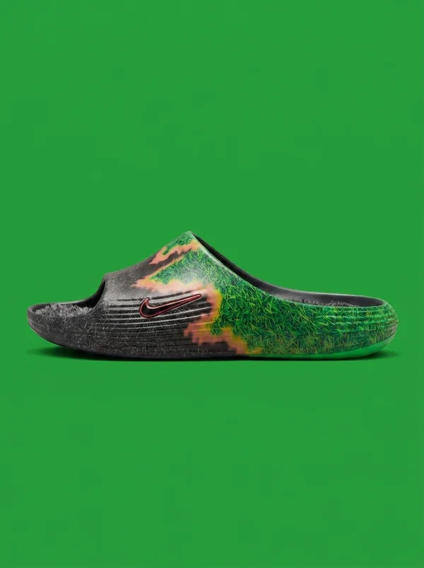 .SWOOSH x Nike ReactX Rejuven8 Slide "Patched Grass"