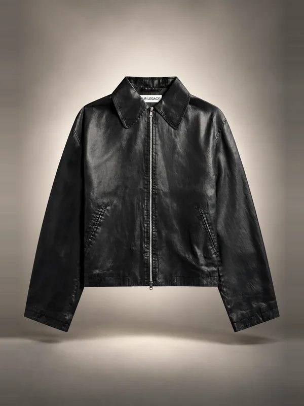 Our Legacy Mini Worker Jacket - Lacquer Black Mirror Tencel