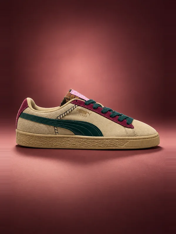PUMA Suede Built & Earned II Sand Dune/Dark Green/Team Royal