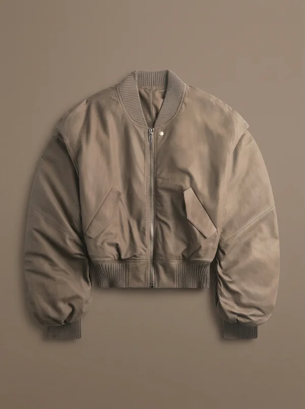 Rick Owens Secchia Flight Bomber Jacket - Dust