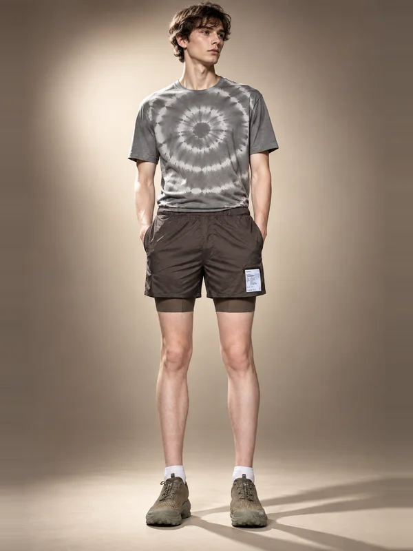 Satisfy Brown TechSilk 8 Running Shorts