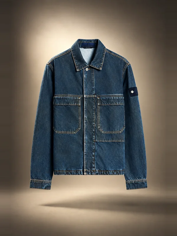 Stone Island Laser Pigment Indigo Denim Jacket - Blu Nero