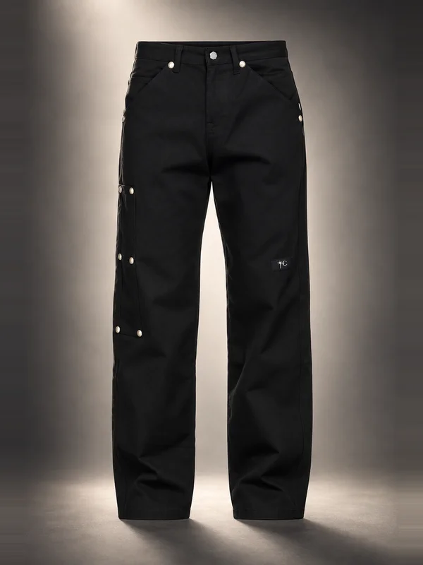 Thug Club Black Straight-Leg Trousers