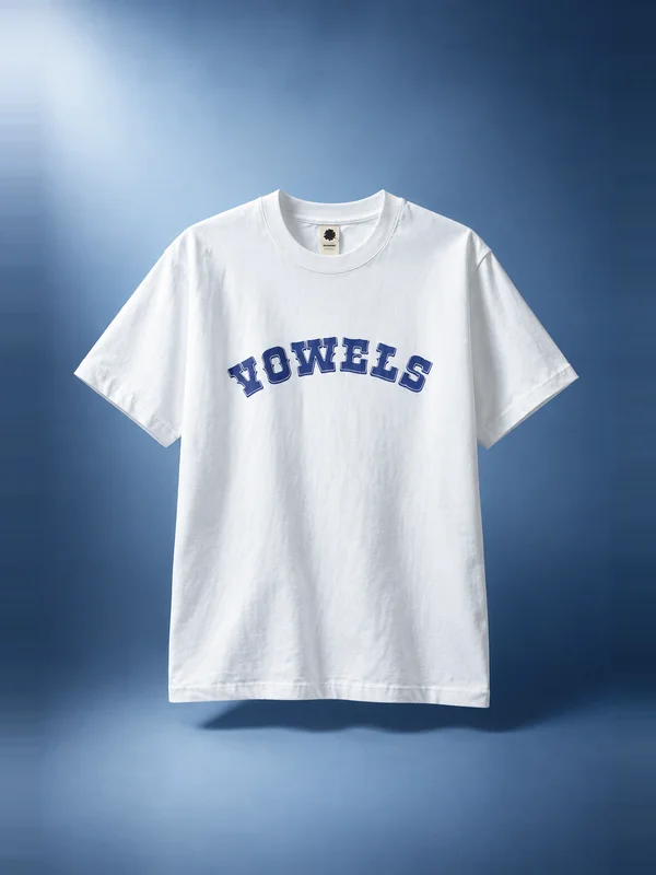 vowels Cowboy Tee - White