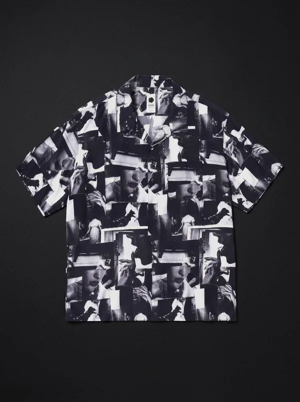 vowels Printed Still Shirt - Black